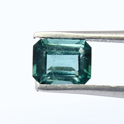 Natural Indicolite Tourmaline 0.88 Carat 6.5x5 MM Octagon Shape Faceted Gemstone