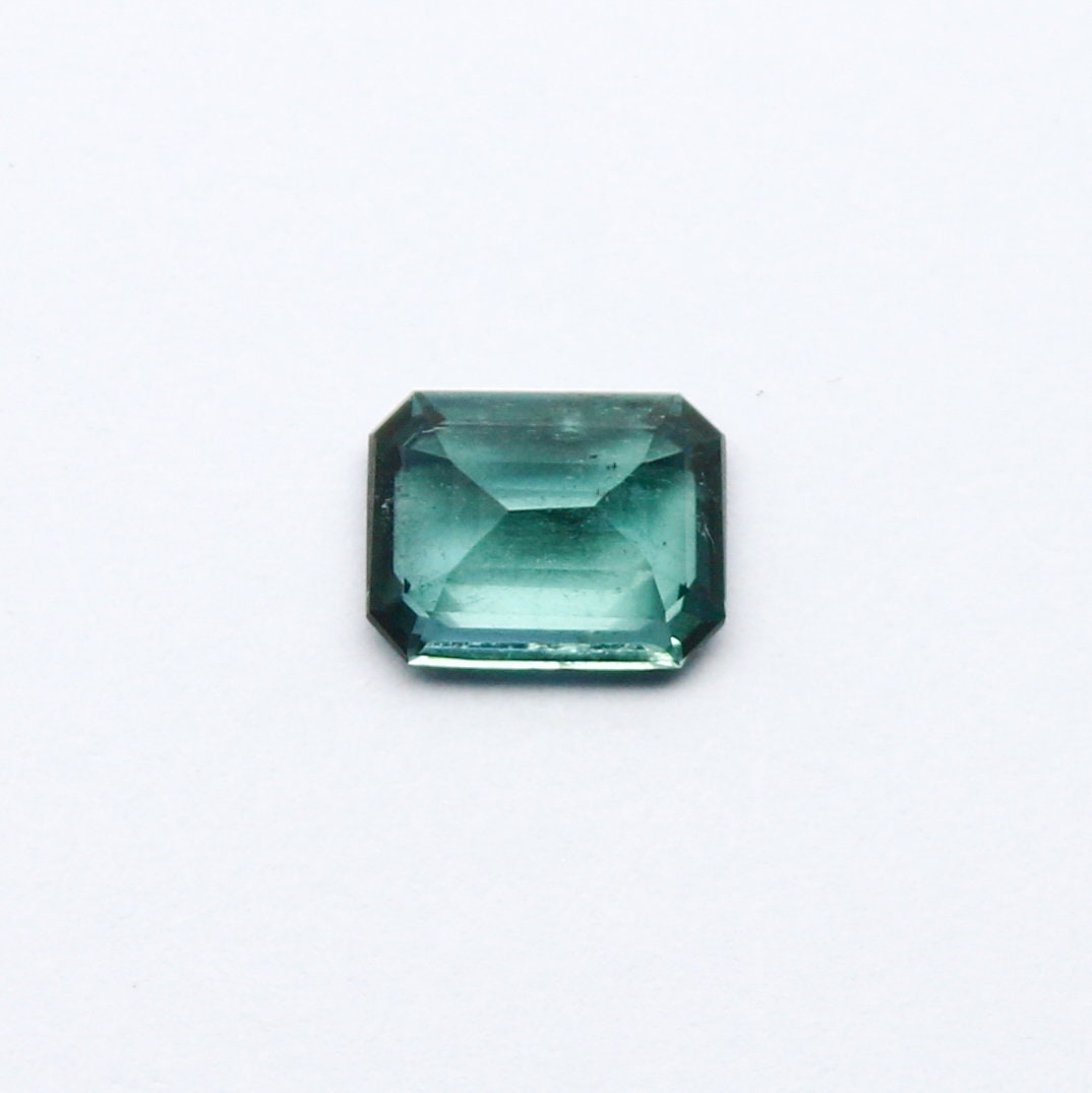 Natural Indicolite Tourmaline 0.88 Carat 6.5x5 MM Octagon Shape Faceted Gemstone