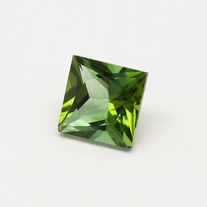 Natural Green Tourmaline 0.77 Carat 5x5 MM Square Shape Faceted Gemstone