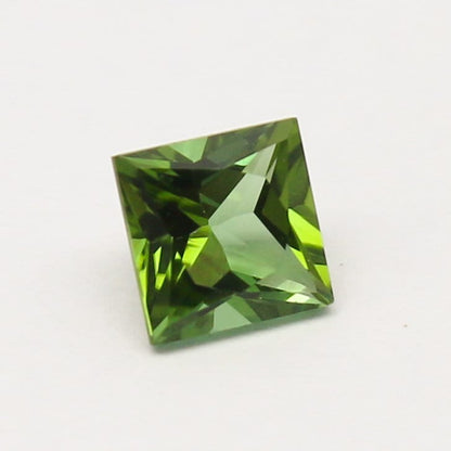 Natural Green Tourmaline 0.77 Carat 5x5 MM Square Shape Faceted Gemstone