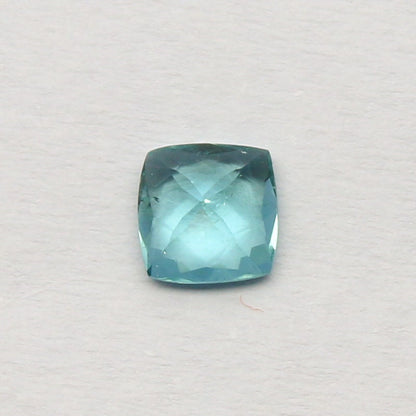 Natural Indicolite Tourmaline 0.47 Carat 4.8x4.8 MM Cushion Shape Faceted Gemstone