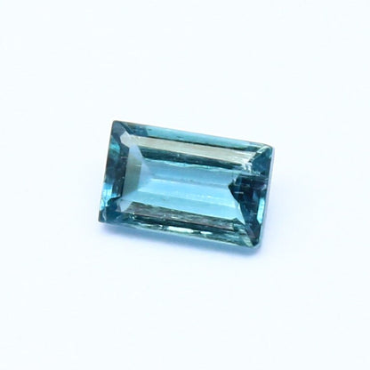 Natural Indicolite Tourmaline 0.45 Carat 5.5x3.5 MM Baguette Shape Faceted Gemstone