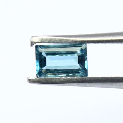 Natural Indicolite Tourmaline 0.45 Carat 5.5x3.5 MM Baguette Shape Faceted Gemstone