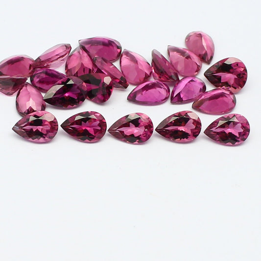 Natural Flawless Pink Tourmaline 6x4 MM Pear Shape Faceted Gemstone