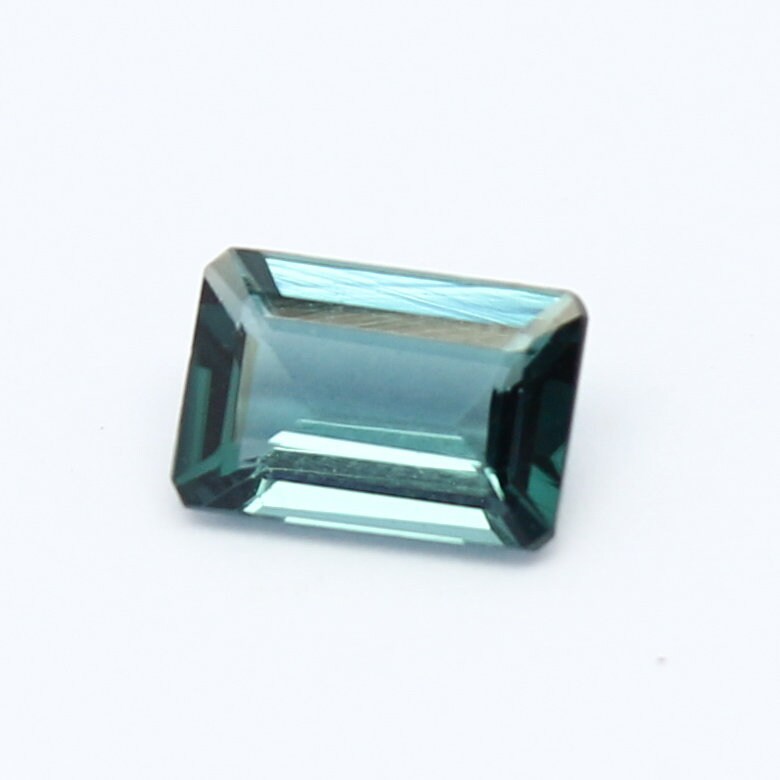 Natural Indicolite Tourmaline 0.52 Carat 6x4 MM Octagon Shape Faceted Gemstone