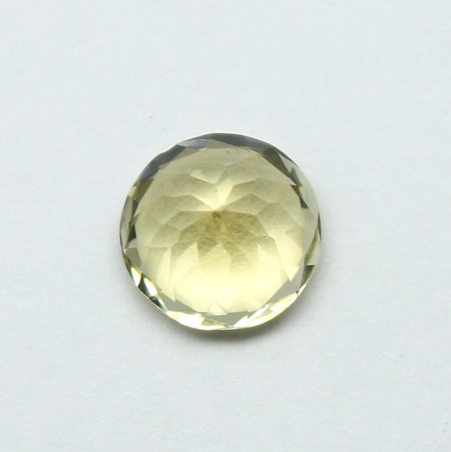 Natural Yellow Tourmaline 0.87 Carat 6x6 MM Round Shape Faceted Gemstone