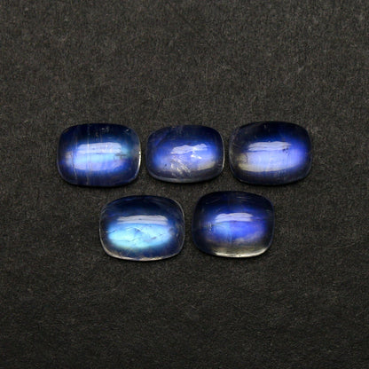 Natural Rainbow Moonstone Cushion Shape Cabochon Gemstone Lot