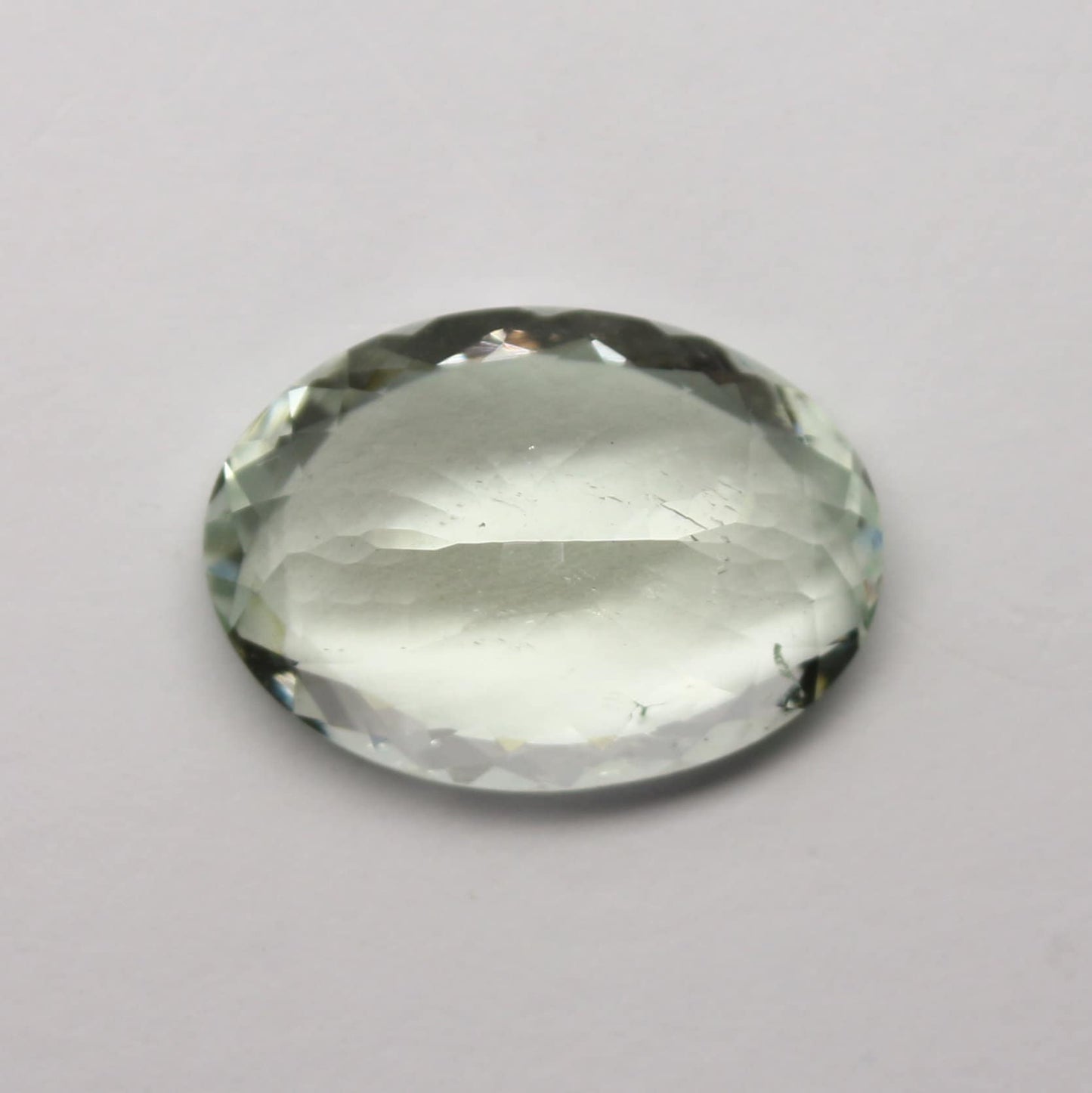 Natural Mint Green Aquamarine 20x14.3 MM 15.43 Carat Oval Shape Faceted Gemstone March Birtthstone