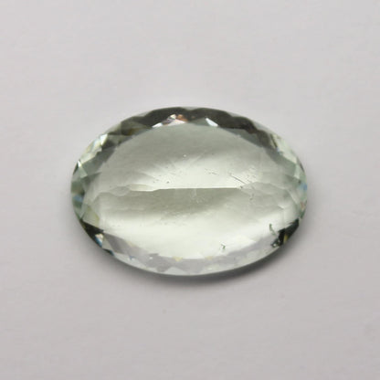 Natural Mint Green Aquamarine 20x14.3 MM 15.43 Carat Oval Shape Faceted Gemstone March Birtthstone