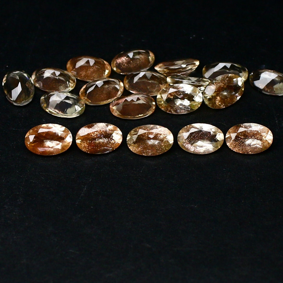 Natural Oregon Sunstone 6x4 MM Oval Shape Faceted Gemstone Lot