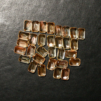 Natural Oregon Sunstone 6x4 MM Octagon Shape Faceted Gemstone Lot