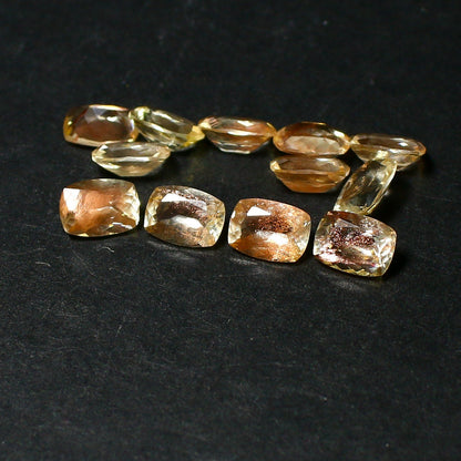 Natural Oregon Sunstone 7x5 MM Cushion Shape Faceted Gemstone Lot