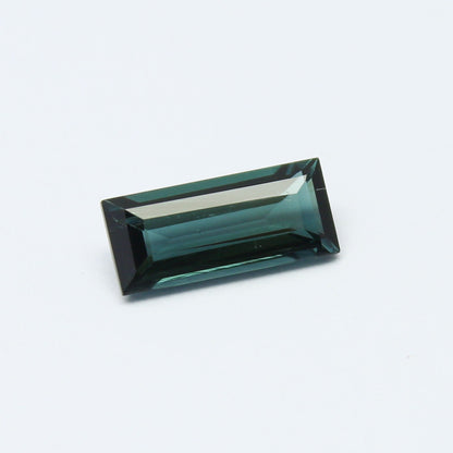 Natural Indicolite Tourmaline 1.17 Carat 9.5x4 MM Baguette Shape Faceted Gemstone