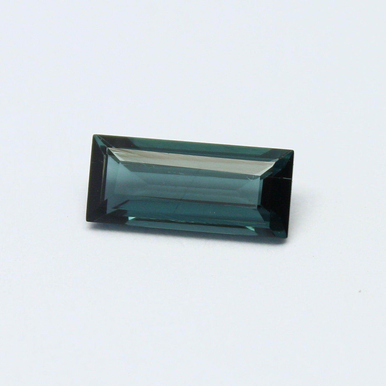 Natural Indicolite Tourmaline 1.17 Carat 9.5x4 MM Baguette Shape Faceted Gemstone