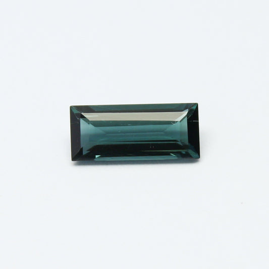 Natural Indicolite Tourmaline 1.17 Carat 9.5x4 MM Baguette Shape Faceted Gemstone