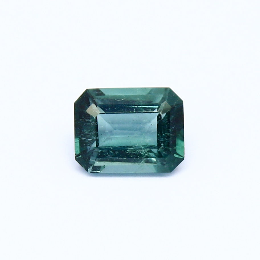 Natural Indicolite Tourmaline 0.88 Carat 6.5x5 MM Octagon Shape Faceted Gemstone