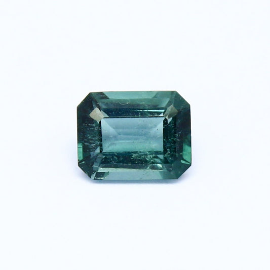 Natural Indicolite Tourmaline 0.88 Carat 6.5x5 MM Octagon Shape Faceted Gemstone