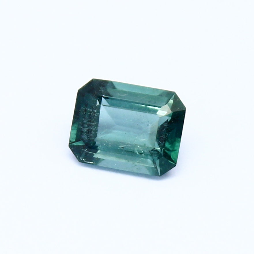 Natural Indicolite Tourmaline 0.88 Carat 6.5x5 MM Octagon Shape Faceted Gemstone