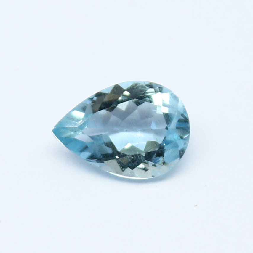 Natural Aquamarine 0.51 Carat 7x5 MM Pear Shape Faceted Gemstone