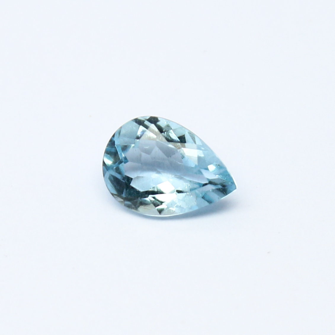 Natural Aquamarine 0.51 Carat 7x5 MM Pear Shape Faceted Gemstone