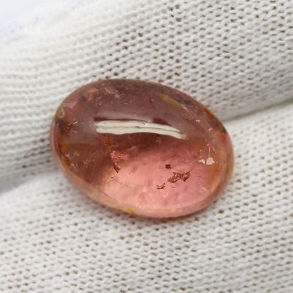 Natural Pink Tourmaline Lot 23.71 Carat 11.7x9/12.7x8.3/16.1x11.5/10.5x10.3 MM Oval Shape Cabochon Gemstone 4 Piece Lot