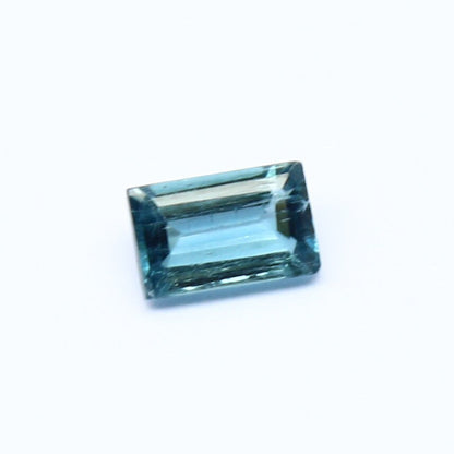 Natural Indicolite Tourmaline 0.45 Carat 5.5x3.5 MM Baguette Shape Faceted Gemstone