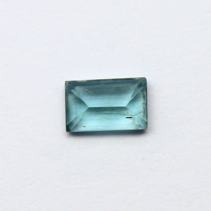 Natural Indicolite Tourmaline 0.45 Carat 5.5x3.5 MM Baguette Shape Faceted Gemstone