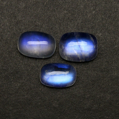 Natural Rainbow Moonstone Cushion Shape Cabochon Gemstone Lot