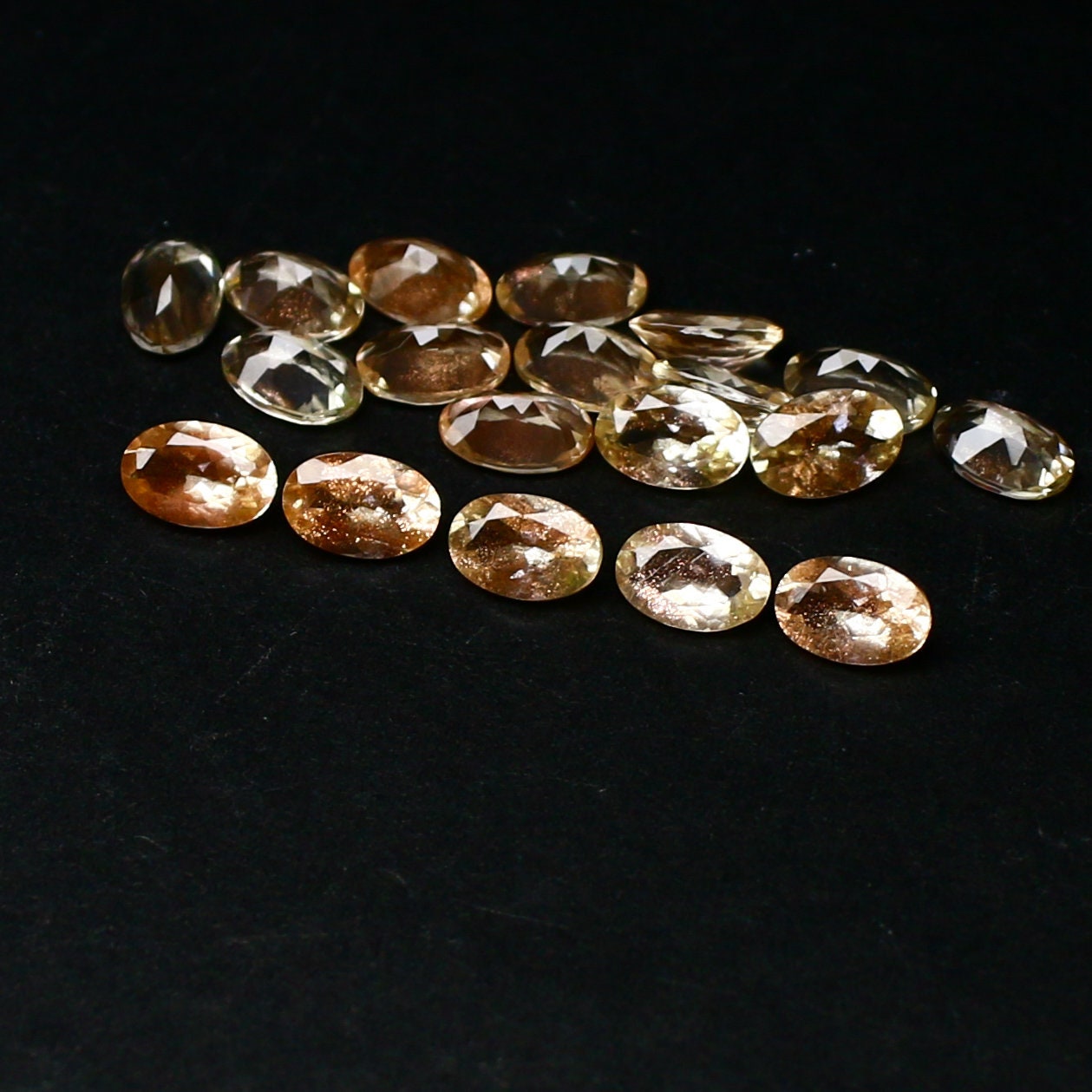 Natural Oregon Sunstone 6x4 MM Oval Shape Faceted Gemstone Lot