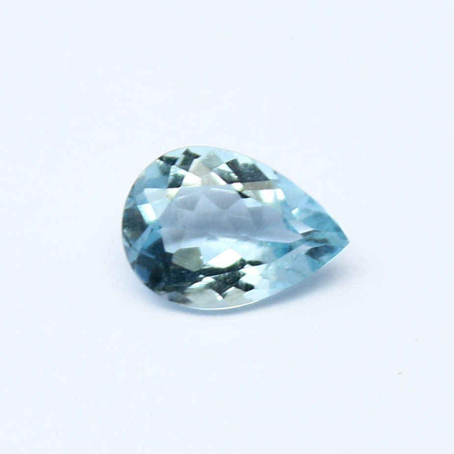 Natural Aquamarine 0.51 Carat 7x5 MM Pear Shape Faceted Gemstone