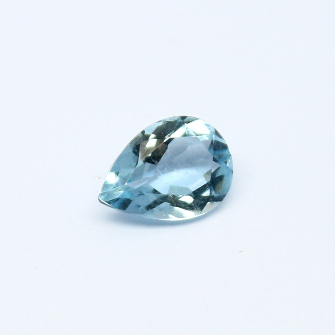 Natural Aquamarine 0.51 Carat 7x5 MM Pear Shape Faceted Gemstone