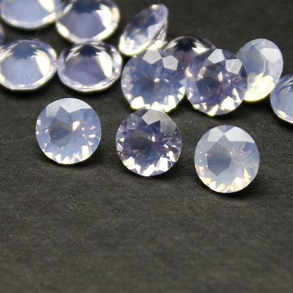 Natural Lavender Quartz 6x6 MM Round Shape Faceted Gemstone