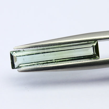 Natural Bi-color Tourmaline 2.52 Carat Bi-color 19.5x4 MM Baguette Shape Faceted Gemstone