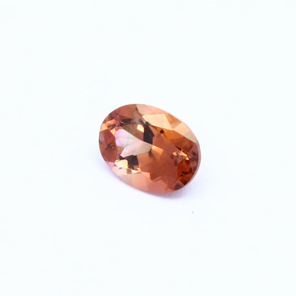 Natural Bi-color Tourmaline 1.05 Carat 7.5x5.5 MM Oval Shape Faceted Gemstone