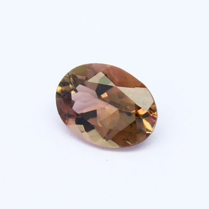 Natural Bi-color Tourmaline 1.07 Carat 7.9x5.9 MM Oval Shape Faceted Gemstone