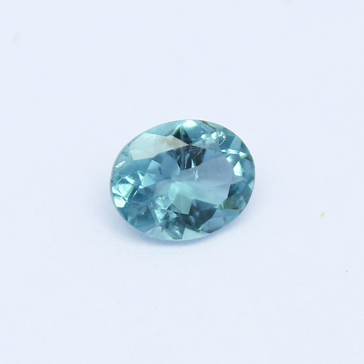 Natural Blue Tourmaline 0.46 Carat 5.8x4.6 MM Oval Shape Faceted Gemstone