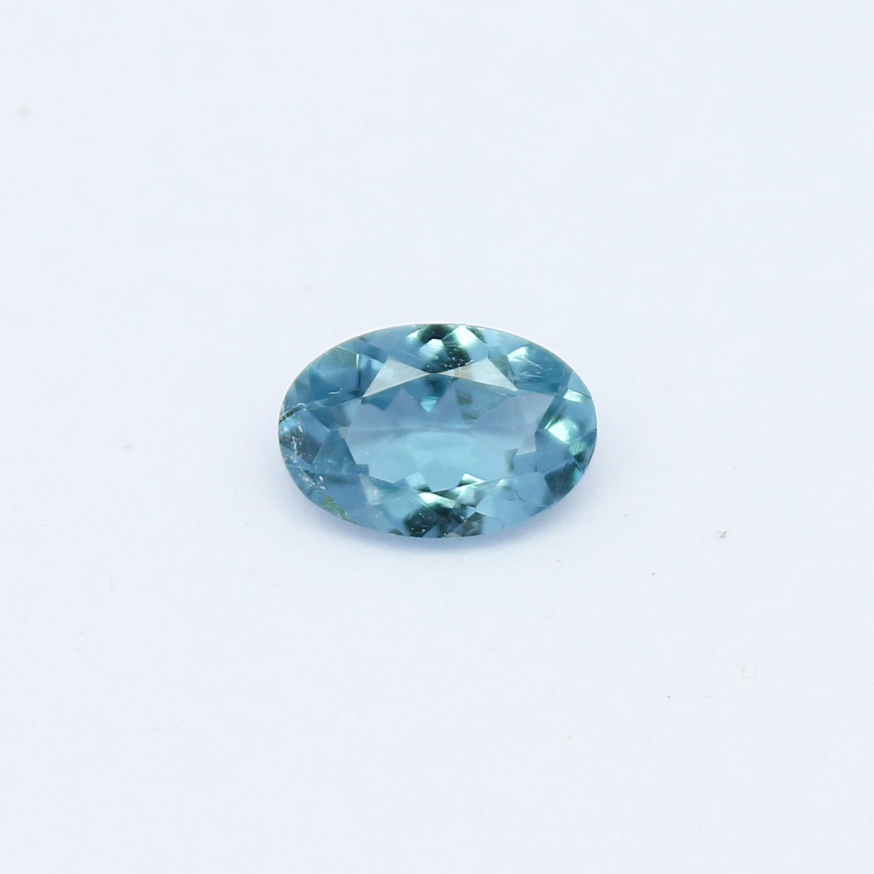 Natural Blue Tourmaline 0.42 Carat 6x4 MM Oval Shape Faceted Gemstone