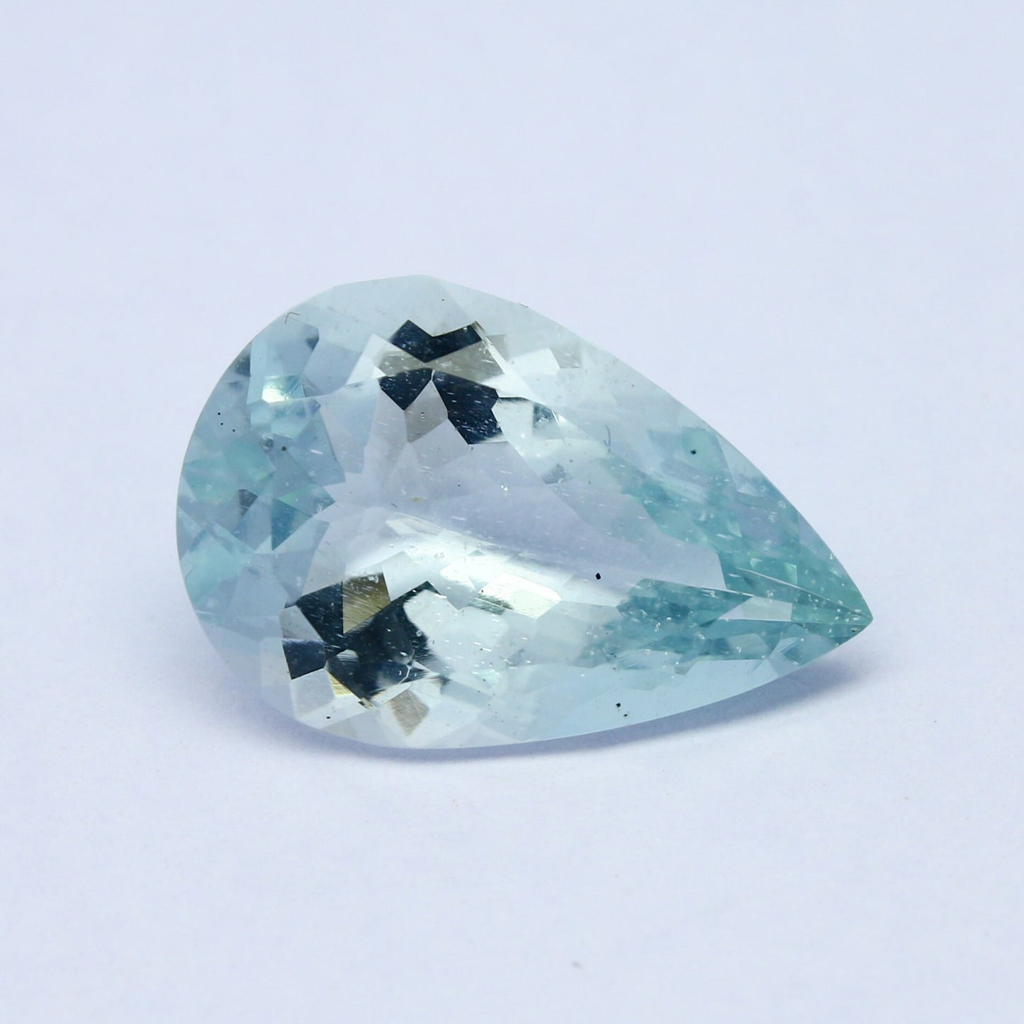 Natural Aquamarine 7.03 Carat 12x18 MM Pear Shape Faceted Gemstone