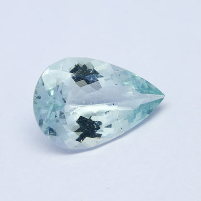 Natural Aquamarine 7.03 Carat 12x18 MM Pear Shape Faceted Gemstone