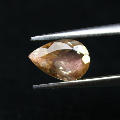 Natural Oregon Sunstone 1.33 Carat 10x6.7 MM Pear Shape Faceted Gemstone