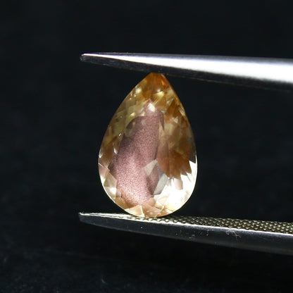 Natural Oregon Sunstone 1.33 Carat 10x6.7 MM Pear Shape Faceted Gemstone