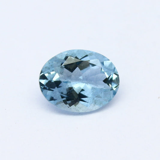 Natural Aquamarine 1.63 Carat 9x7 MM Oval Shape Faceted Gemstone