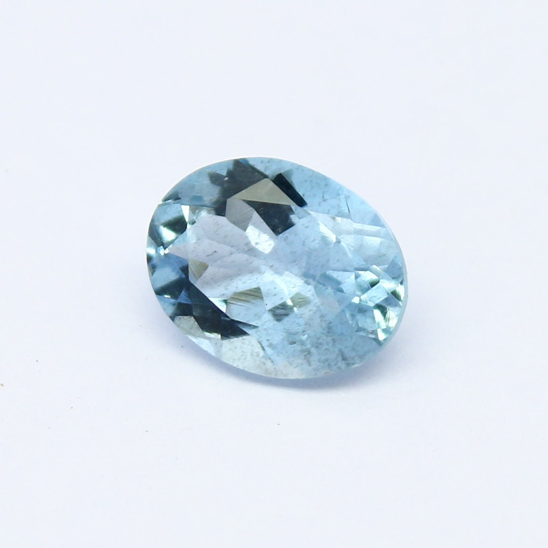 Natural Aquamarine 1.63 Carat 9x7 MM Oval Shape Faceted Gemstone