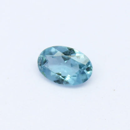 Natural Blue Tourmaline 0.42 Carat 6x4 MM Oval Shape Faceted Gemstone