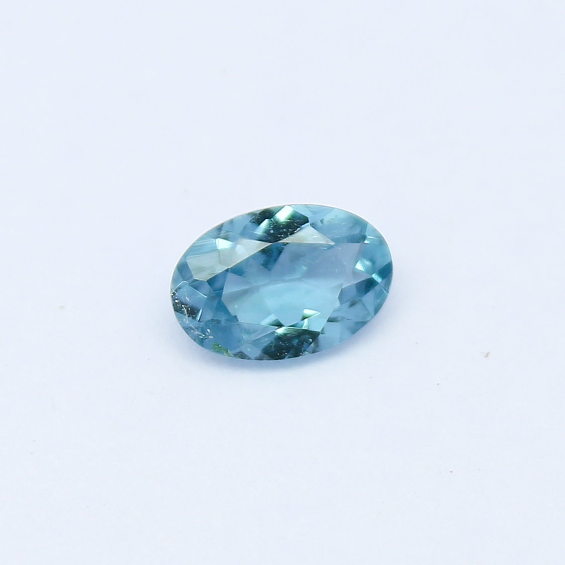 Natural Blue Tourmaline 0.42 Carat 6x4 MM Oval Shape Faceted Gemstone