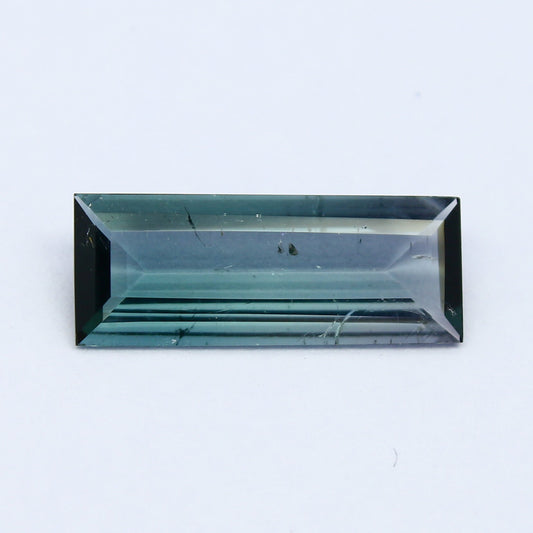 Natural Indicolite Tourmaline 3.24 Carat 17.2x6.8 MM Baguette Shape Faceted Gemstone