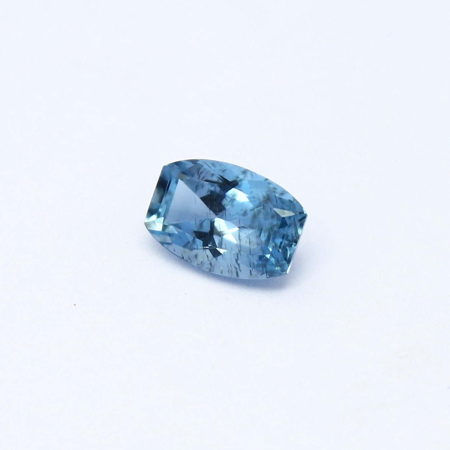 Natural Santa Maria Aquamarine 1.10 Carat 7.8x5.5 MM Cushion Shape Faceted Gemstone