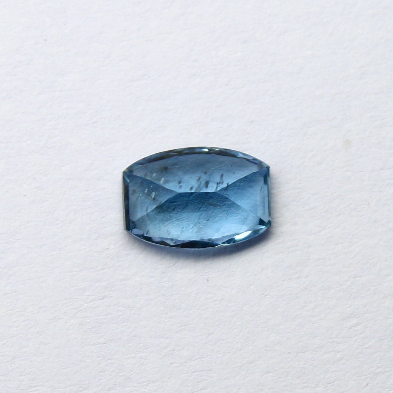 Natural Santa Maria Aquamarine 1.10 Carat 7.8x5.5 MM Cushion Shape Faceted Gemstone