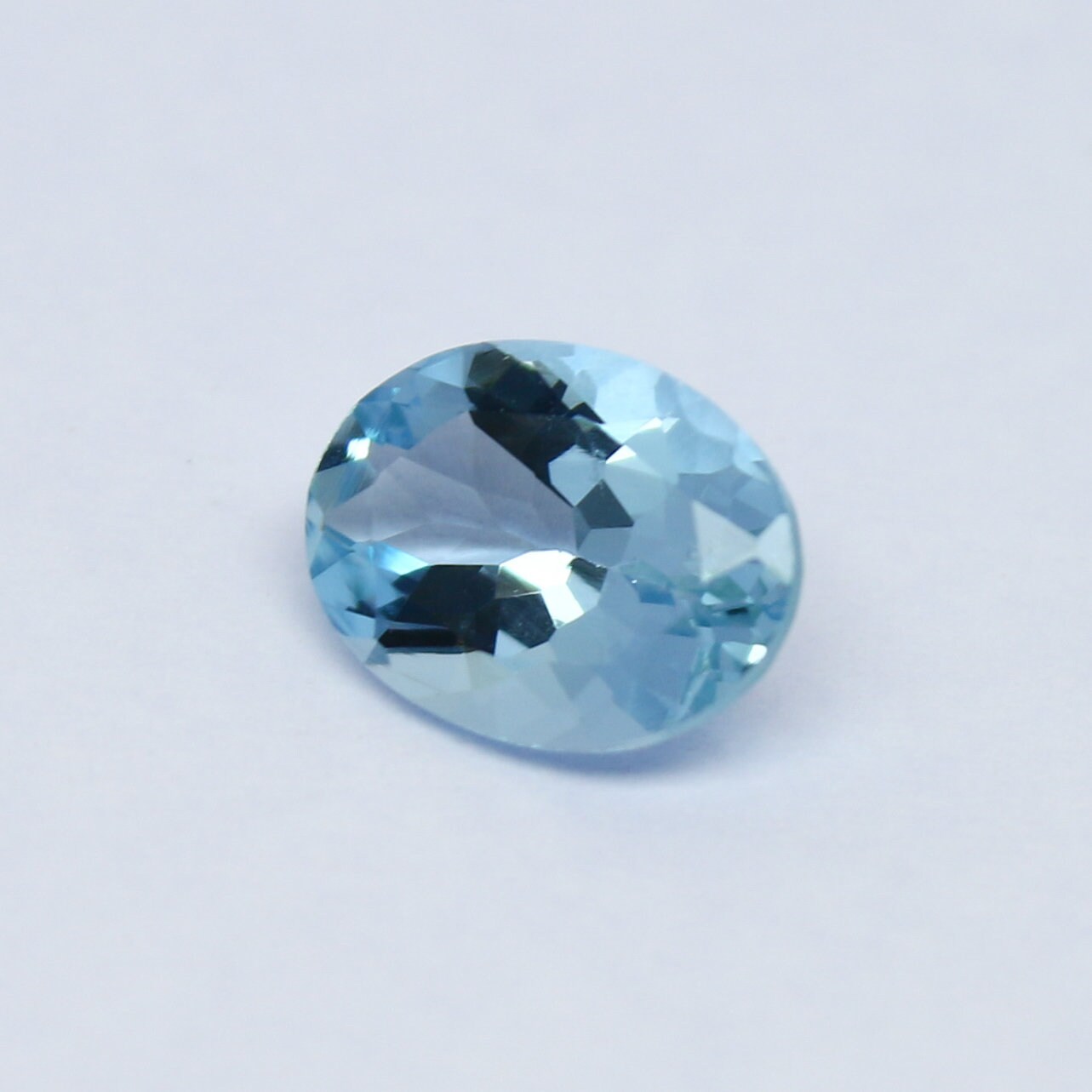 Natural Flawless Aquamarine 1.01 Carat 8x6 MM Oval Shape Faceted Gemstone