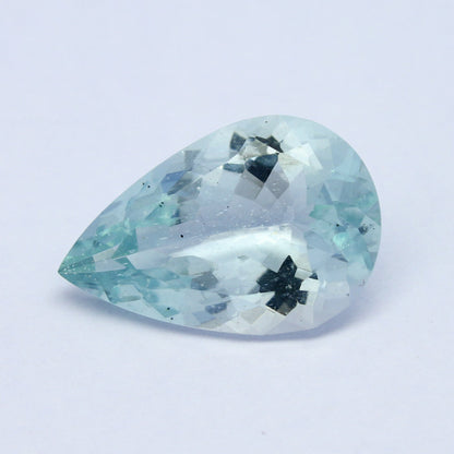 Natural Aquamarine 7.03 Carat 12x18 MM Pear Shape Faceted Gemstone